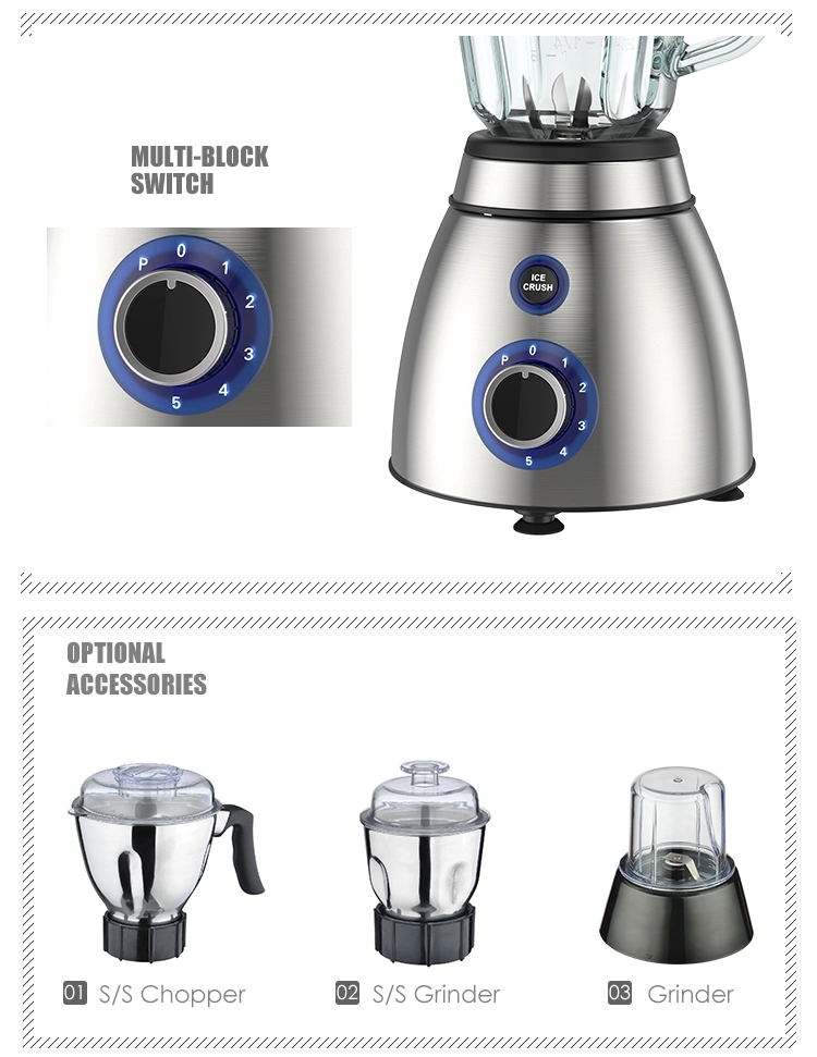 Vendas quentes 500w base de aço inoxidável jarra de vidro liquidificador de mesa liquidificador de suco