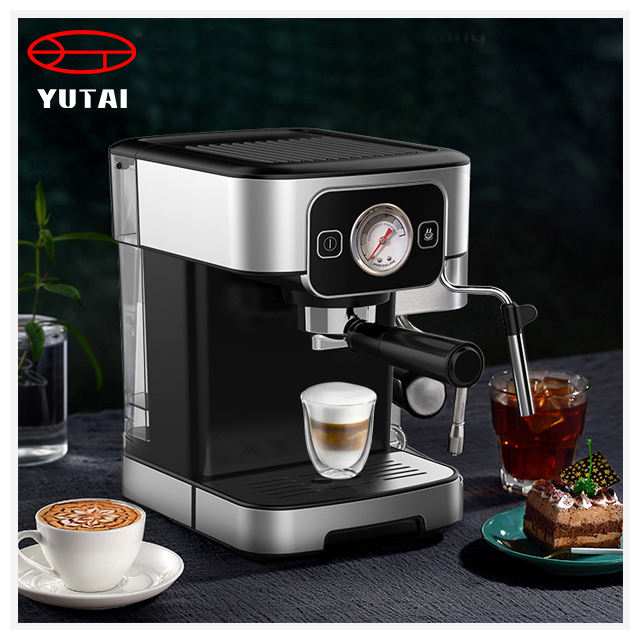 Casa comercial cafeteira semiautomática expresso italiano espumante de leite cappuccino café espresso máquina de café com preço de fábrica