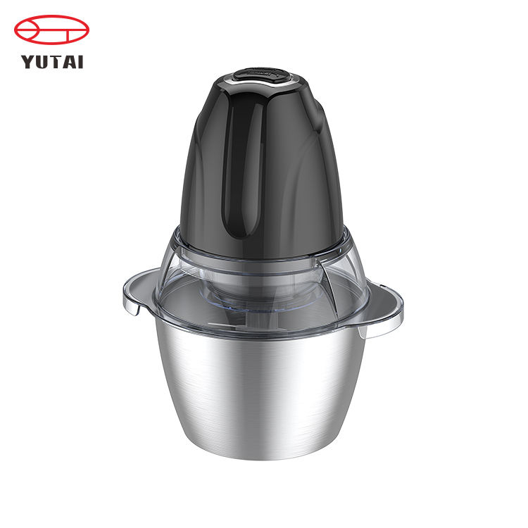 Picador de alimentos 300w com tigela de plástico de 1,5l, picador com lâminas de aço inoxidável de 2 camadas