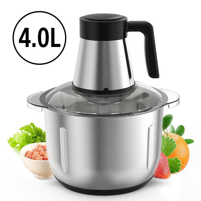 4l multifuncional cozinha processador de alimentos moedores carne chopper automático elétrico aço inoxidável moedor carne para casa