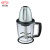 Picador de alimentos 300w com tigela de plástico de 1,5l, picador com lâminas de aço inoxidável de 2 camadas