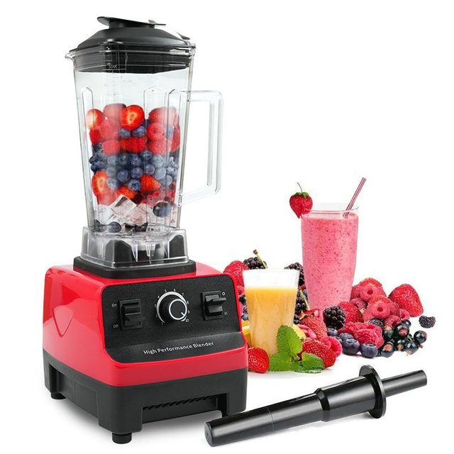 Venda quente 2 em 1 cozinha comercial resistente doméstico espremedor de frutas frescas liquidificador elétrico prata crista smoothie liquidificador