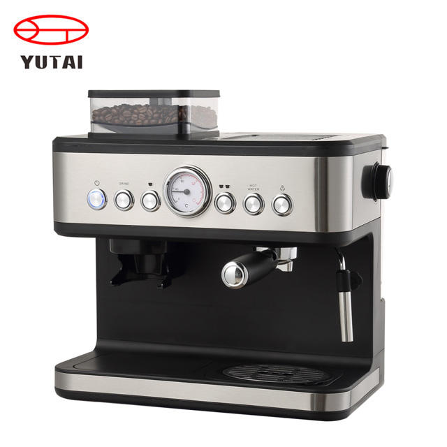 Máquina de café expresso profissional 3 em 1, semiautomática, casa, restaurante, comercial, máquina de café expresso com moedor