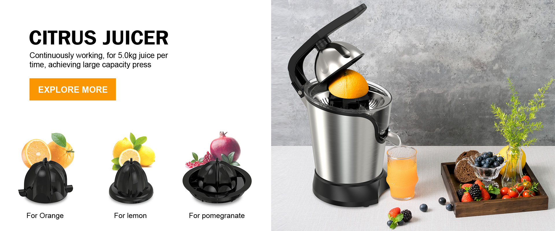Explorando o mundo dos espremedores centrífugos, liquidificadores de suco portáteis e espremedores elétricos de frutas cítricas