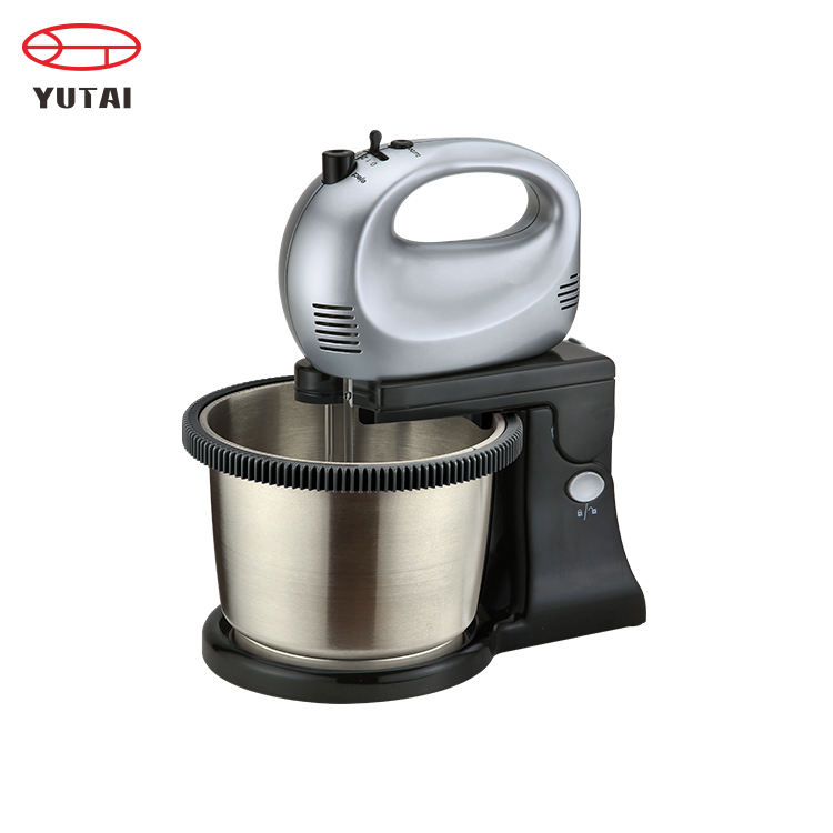 Mini misturador de mão operado por bateria elétrico com 2500 ml de tigela rotativa