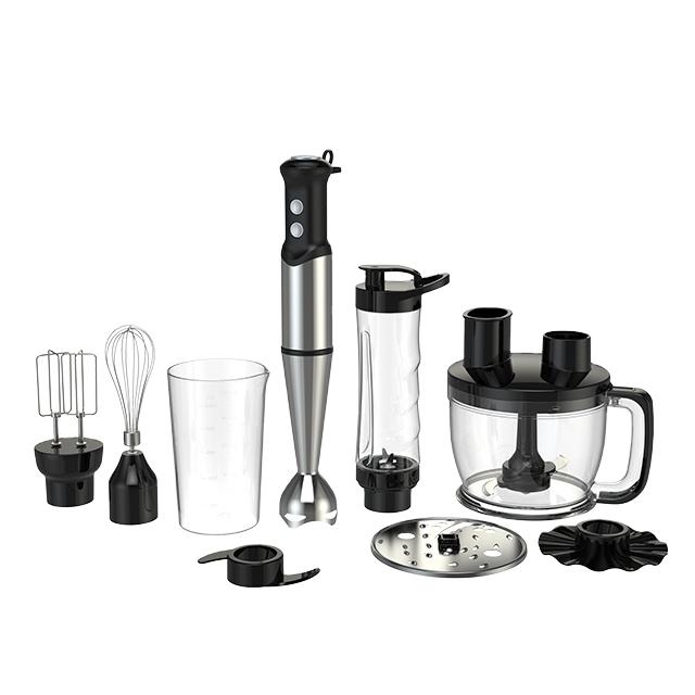 Liquidificador de imersão da mão com lâminas e misturador multifuncionais de aço inoxidável