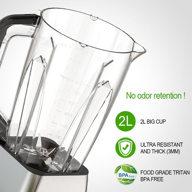 Liquidificador de smoothie comercial de 2000 W liquidificador resistente de smoothie licuadoras liquidificador a vácuo