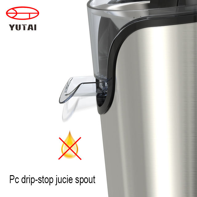Potente motor DC de baixo ruído Elétrico de aço inoxidável espremedor de frutas cítricas e limão