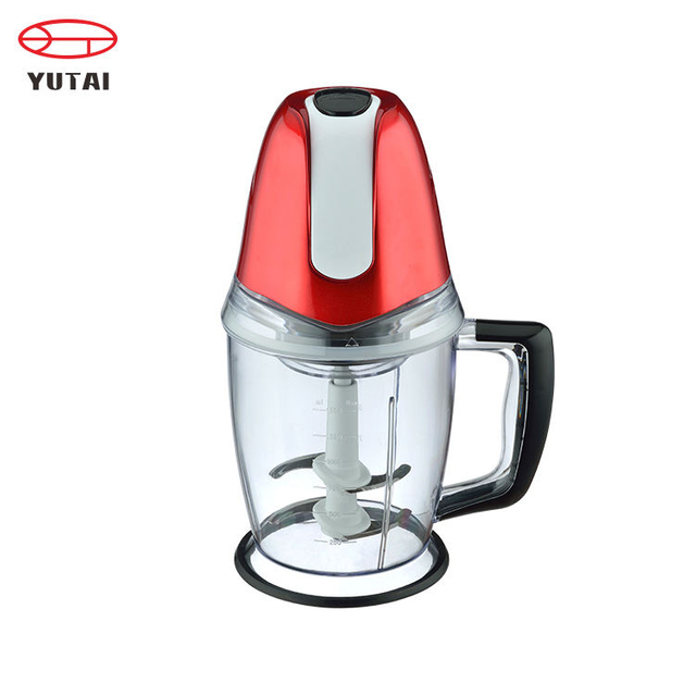 Cortador elétrico de alimentos de plástico de 1,5L para uso doméstico, picador de carne e vegetais