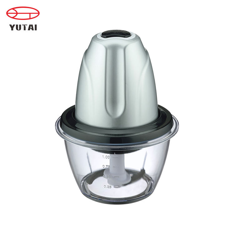 Picador de alimentos 300w com tigela de plástico de 1,5l, picador com lâminas de aço inoxidável de 2 camadas