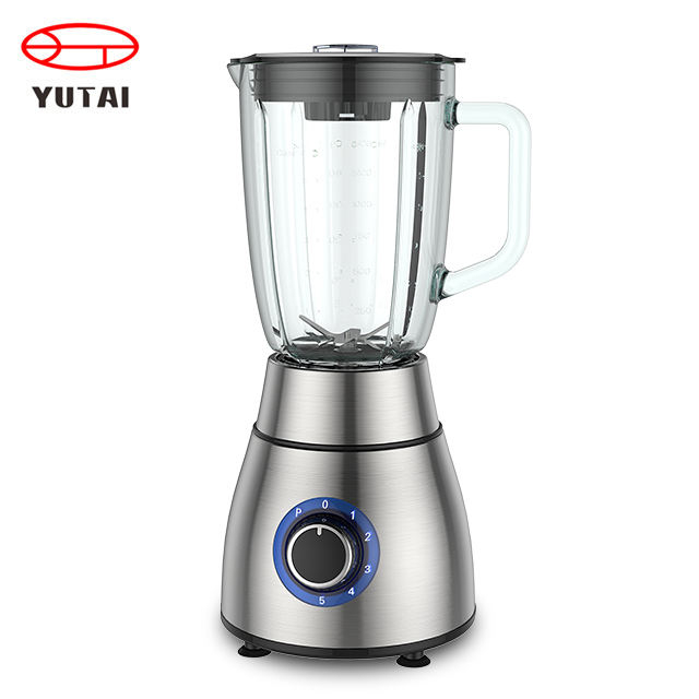 Liquidificador de 1200 W, liquidificadores e espremedores de aço inoxidável, jarra de vidro, liquidificador de smoothie