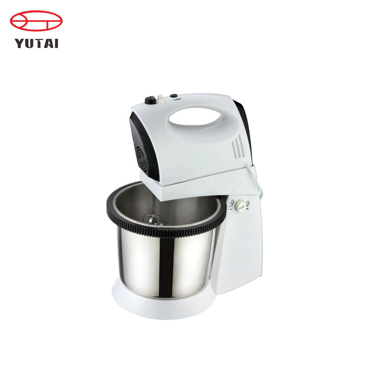 Batedeira para comida de 250 W, batedeira para mesa de 5 velocidades com tigela