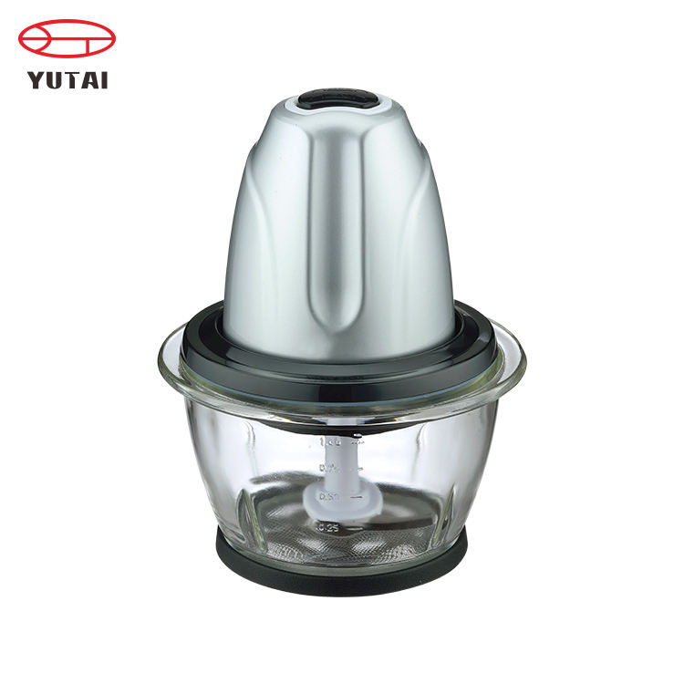 Picador de alimentos 300w com tigela de plástico de 1,5l, picador com lâminas de aço inoxidável de 2 camadas