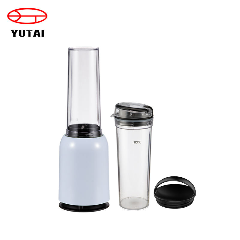 Garrafa de água para viagem 350ml, jato de mistura de 2 sucos frescos, 4 lâminas, misturador elétrico de frutas, mini liquidificador portátil