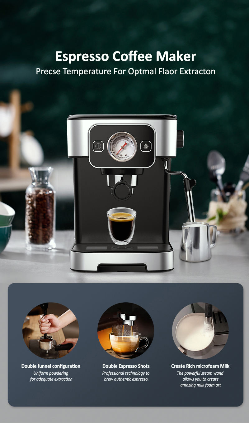 Casa comercial cafeteira semiautomática expresso italiano espumante de leite cappuccino café espresso máquina de café com preço de fábrica