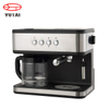 2 em 1 elétrica 15 bar automática de aço inoxidável outra máquina de café manter quente função americano cafeteira por gotejamento e café expresso