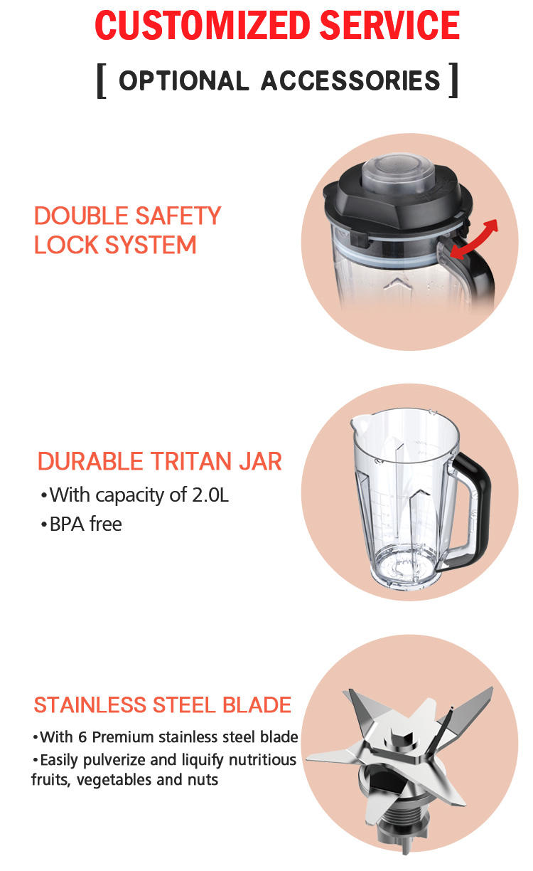 Misturador espremedor manual smoothie profissional liquidificador de energia elétrica mesa liquidificador comercial resistente
