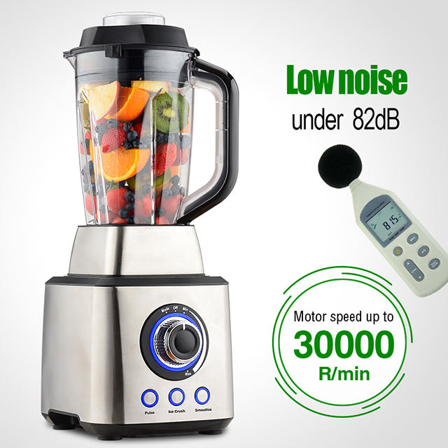 Máquina profissional de suco e suco de frutas, processador de alimentos de cozinha, misturador de gelo e liquidificador elétrico comercial de potência pesada
